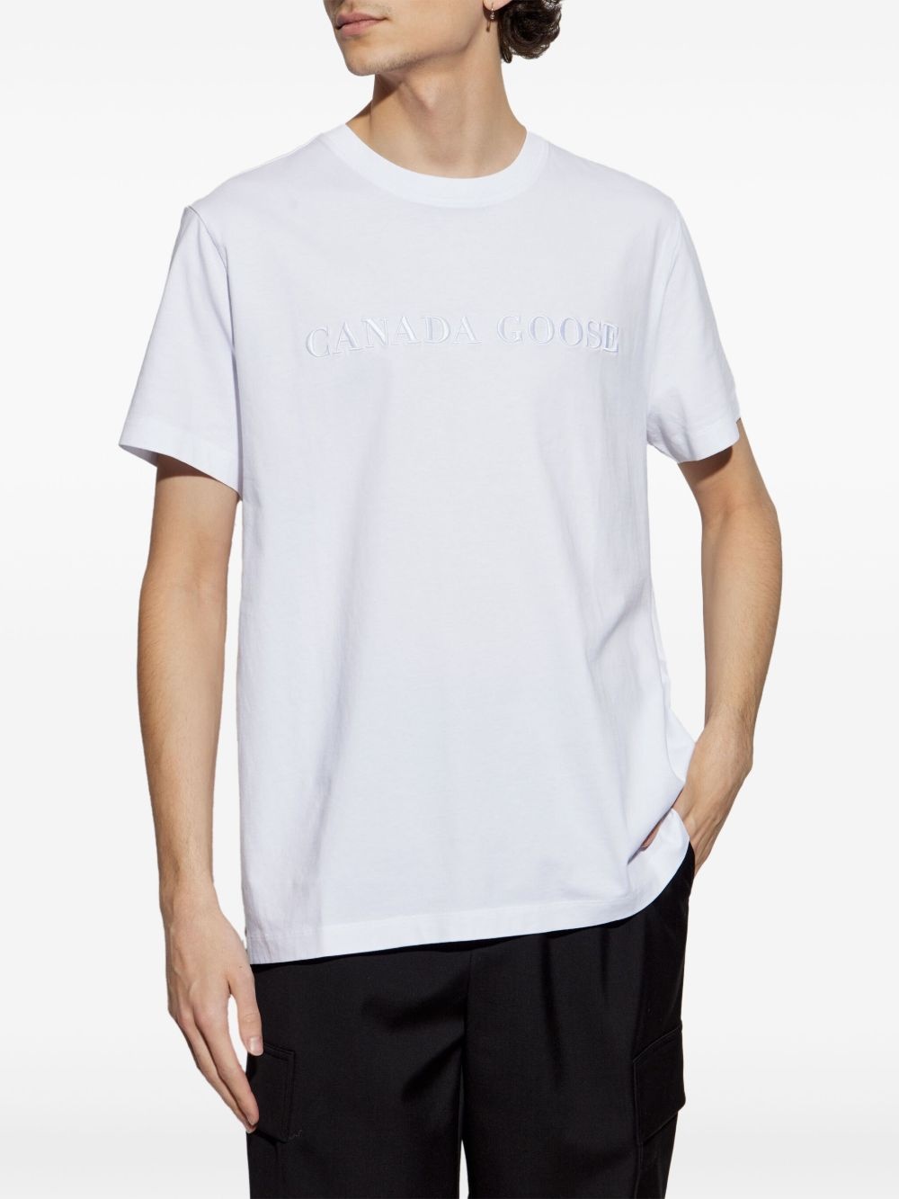 logo-embroidered T-shirt - 3