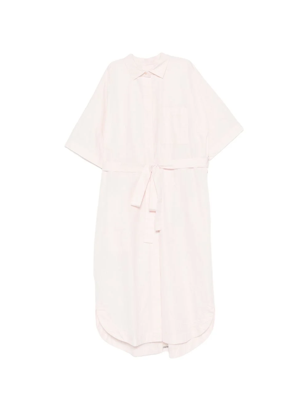 belted button-front dress - 1