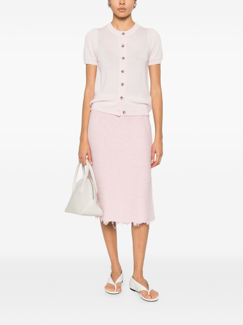 Allude button short-sleeve cardigan outlook