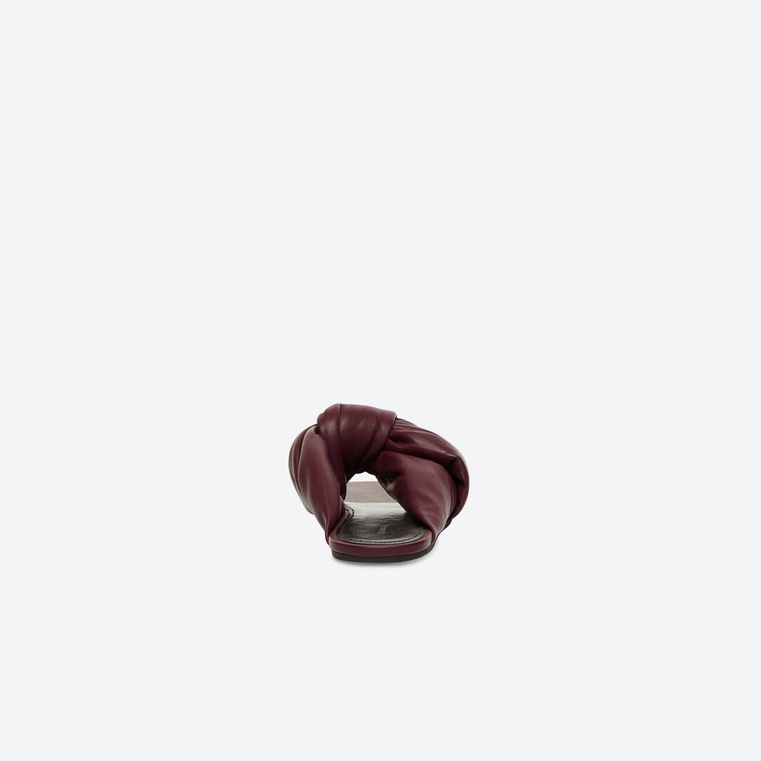 Women's Drapy Flat Sandal in Burgundy - 2