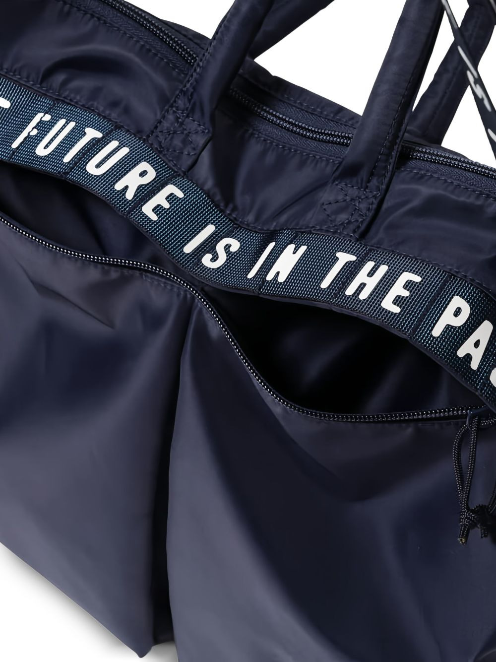 slogan-print tote bag - 3