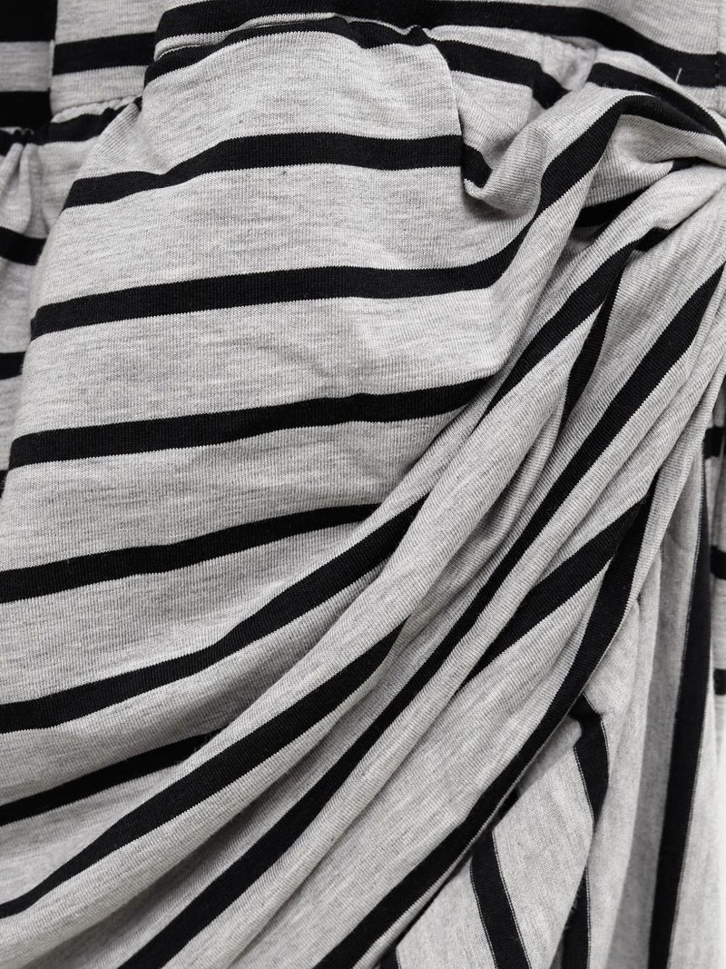 striped draped midi dress 3