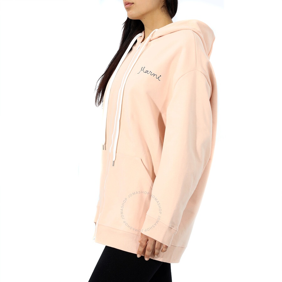 Marni Ladies Long Sleeve Oversized Hoodie - 4