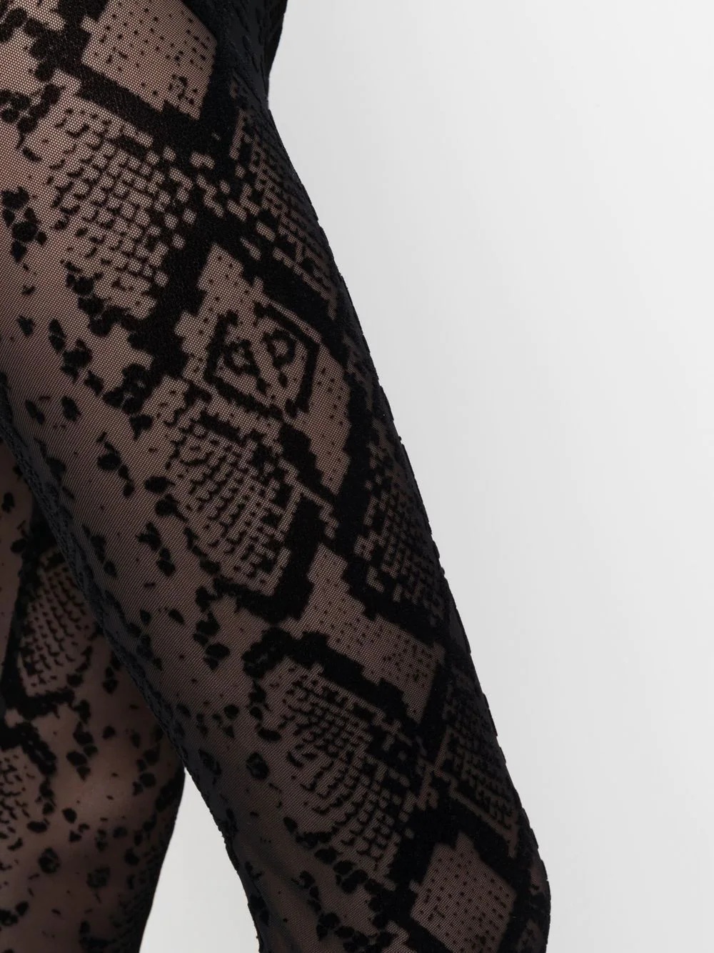 logo-embroidered high-waisted leggings - 5