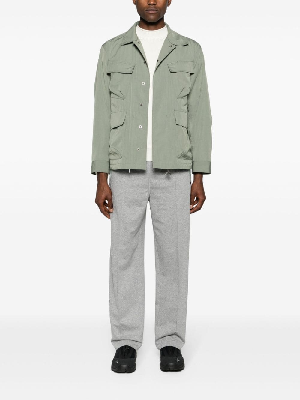 logo-lettering cotton track pants - 2