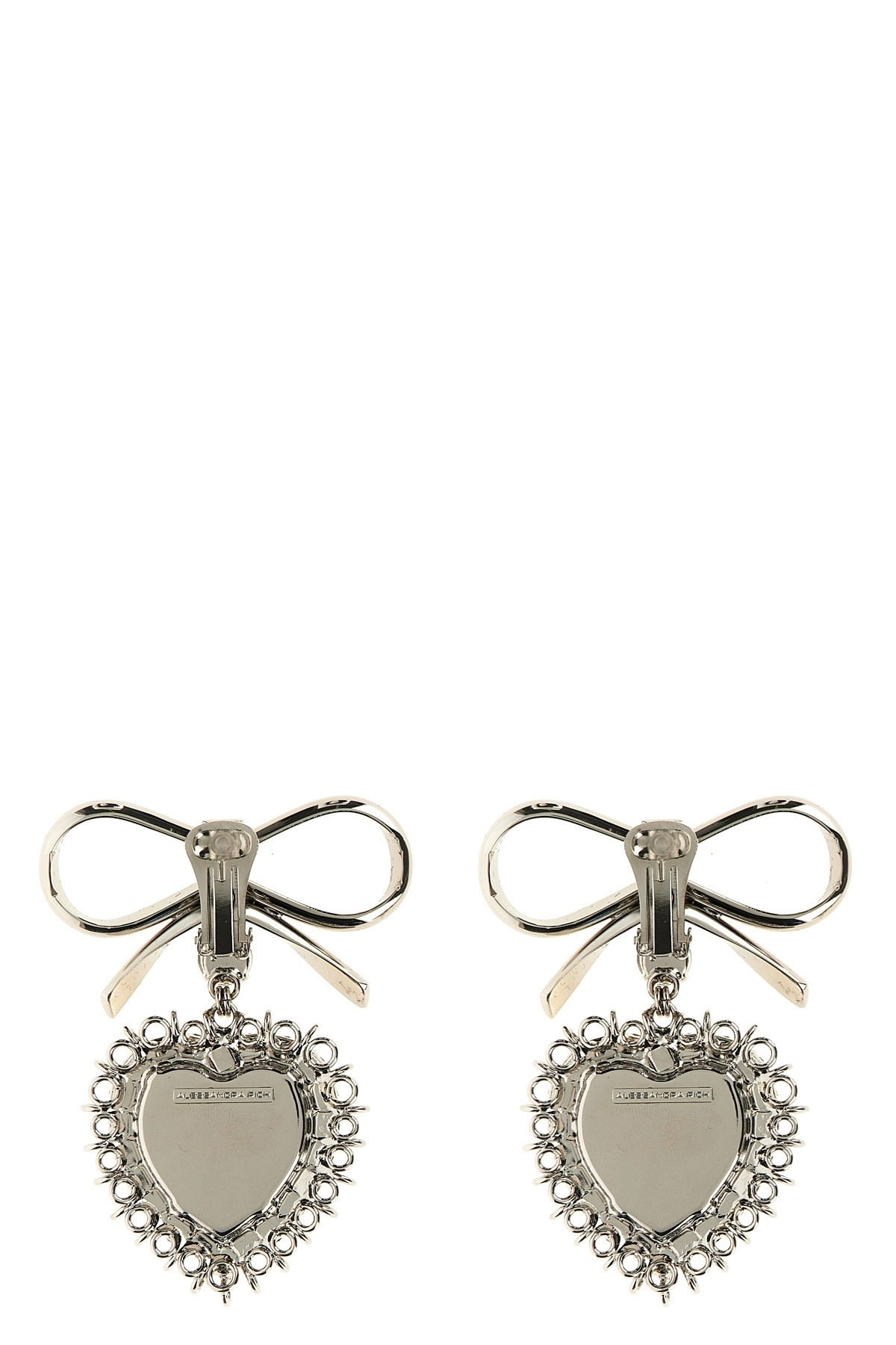 Metal bow earrings - 2