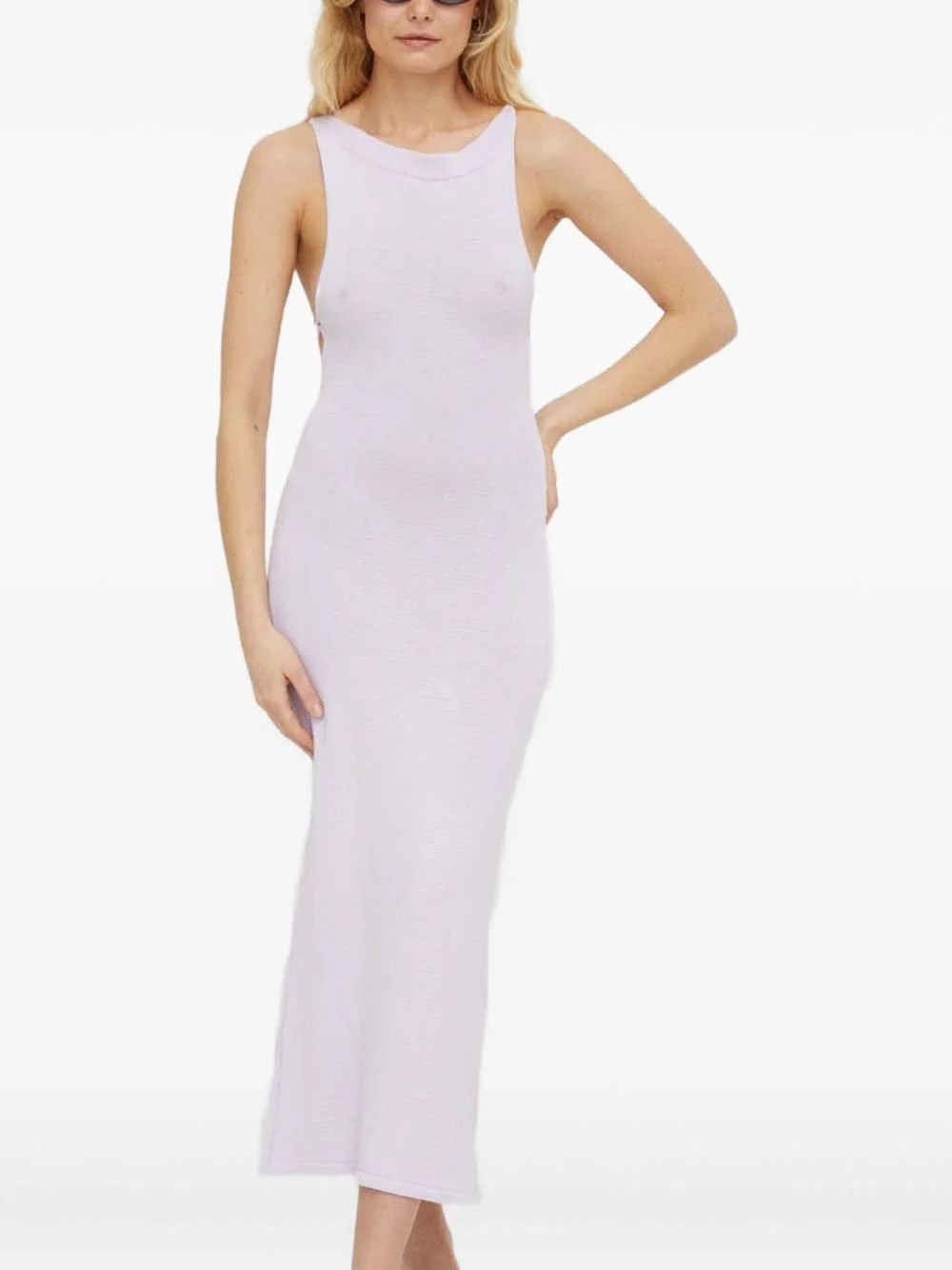 open-back midi dress - 1