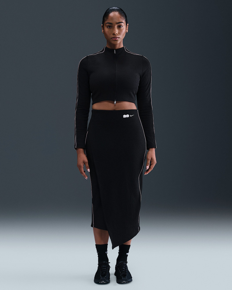 Naomi Osaka Women's High-Waisted Ribbed Maxi Skirt 1