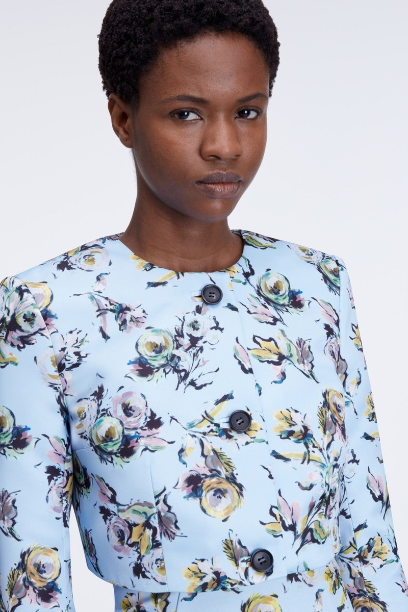 Lizette Jacket in Yellow & Green Floral Print Genzianella 4
