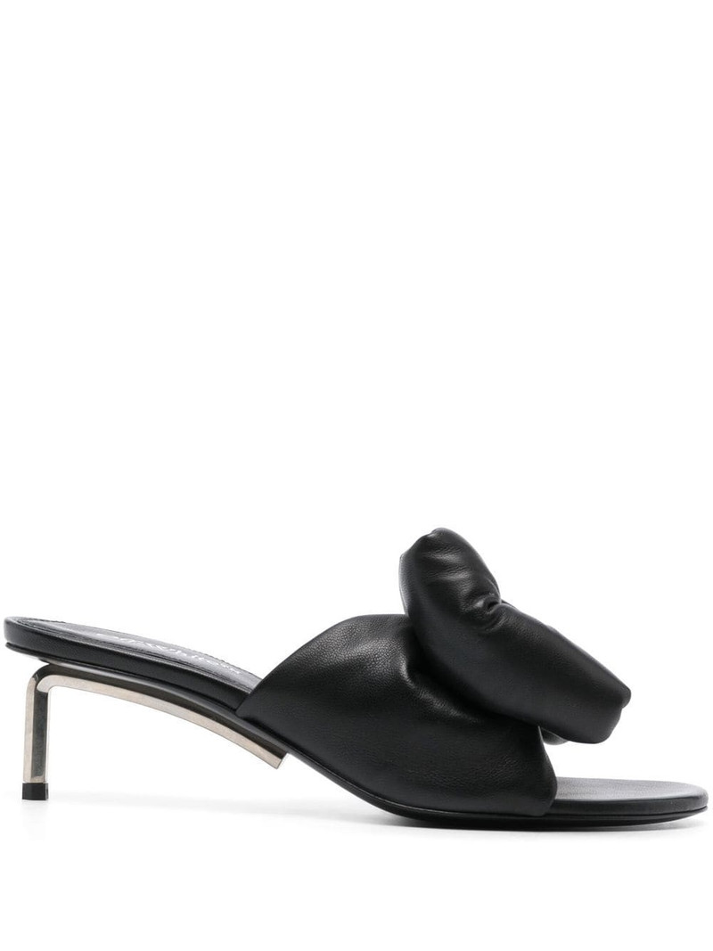 Allen bow-detail leather mules 1
