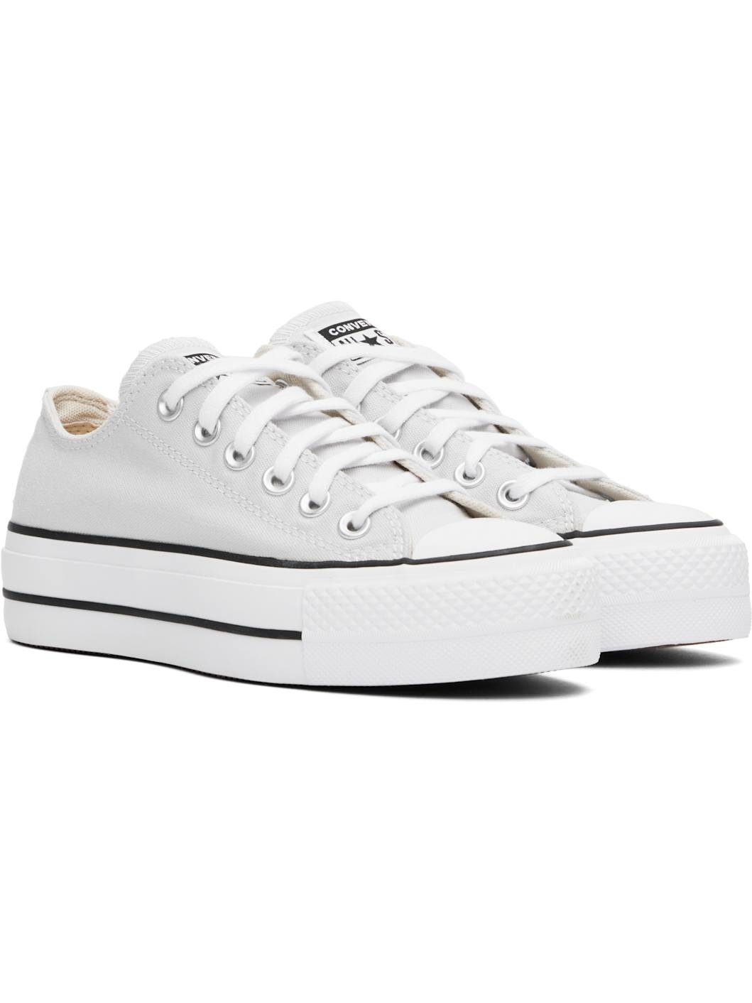 Gray Chuck Taylor All Star Lift Platform Low Top Sneakers - 4