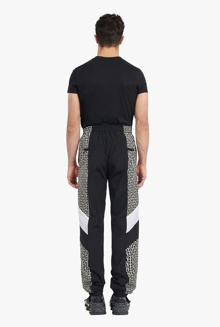 Black and white nylon sweatpants with Balmain monogram - 3