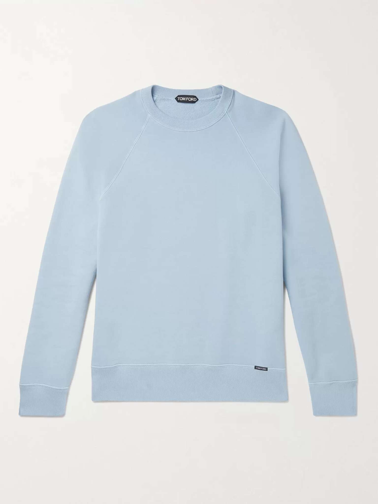 Garment-Dyed Fleece-Back Cotton-Jersey Sweatshirt - 1