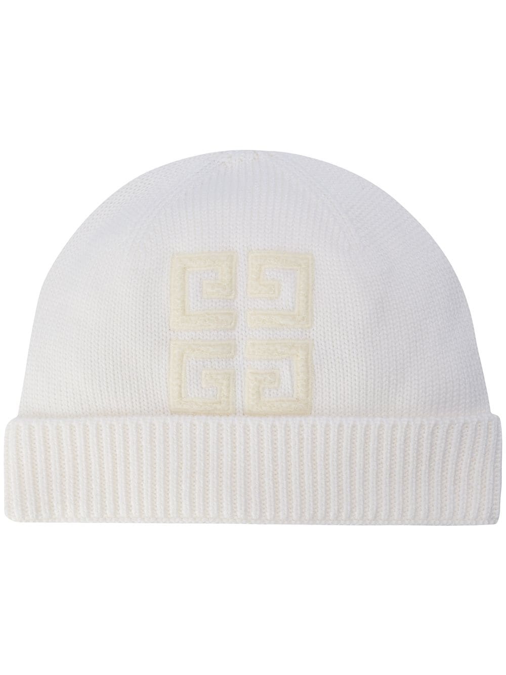 intarsia knit logo beanie - 1