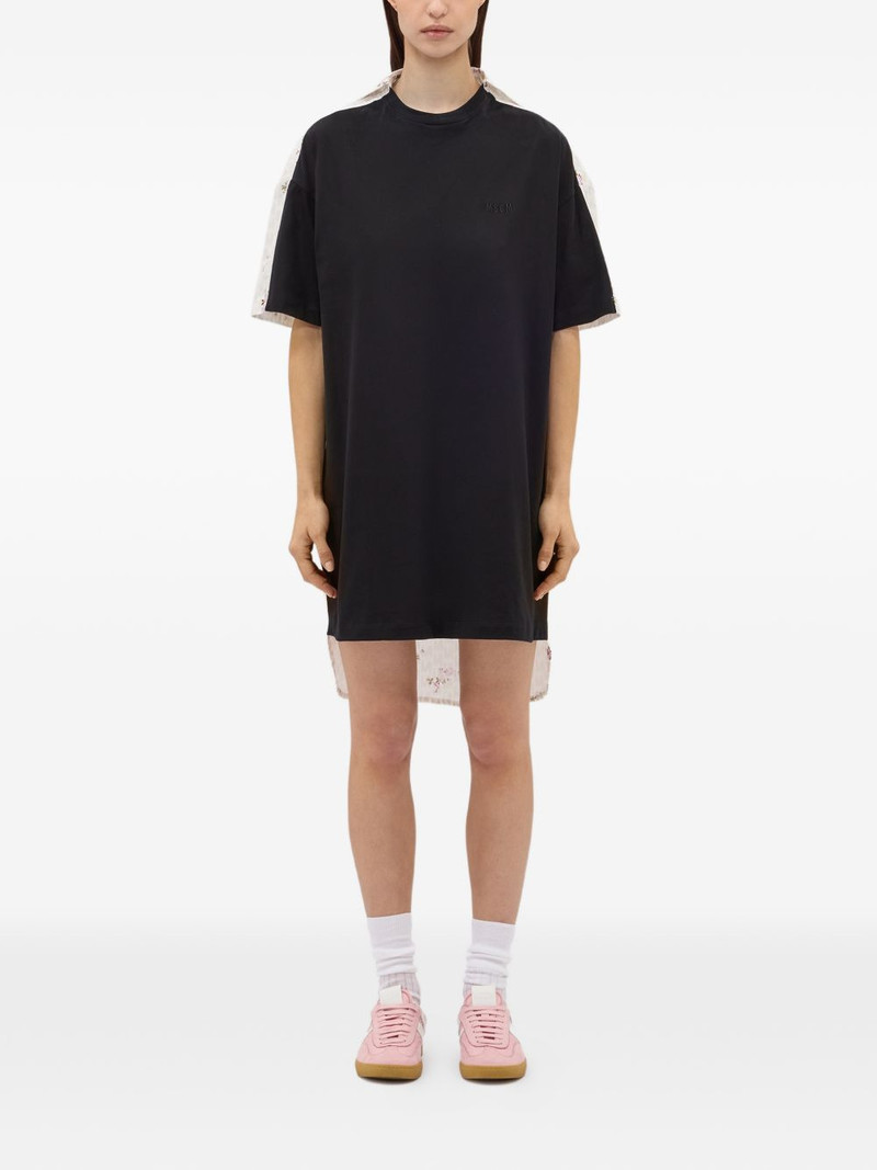 MSGM floral panel T-shirt mini dress outlook
