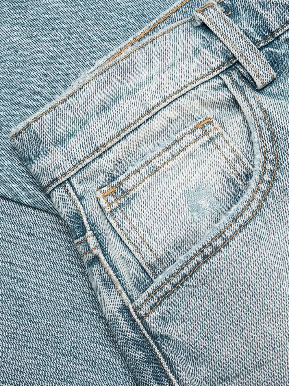 star-embroidered jeans - 4