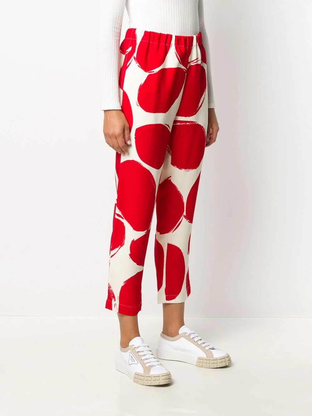 printed crop trousers - 3