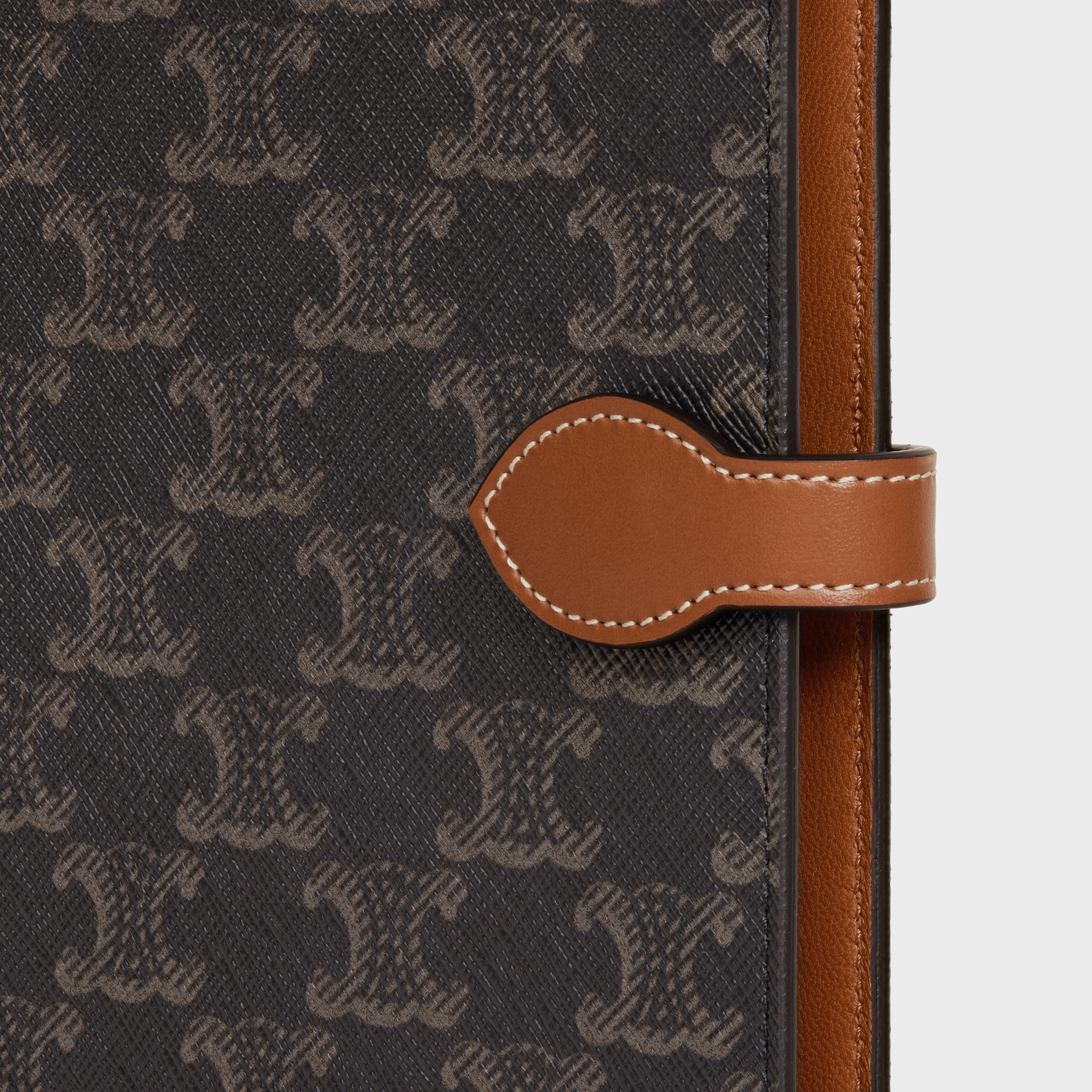Large notebook cover in triomphe canvas and calfskin - 5