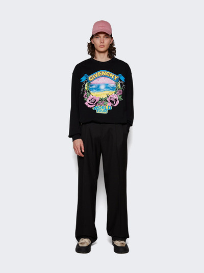 Givenchy Graphic Crew-neck Pullover Sweater Black outlook