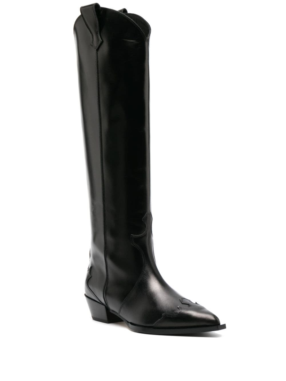 50mm pointed-toe knee boots - 2