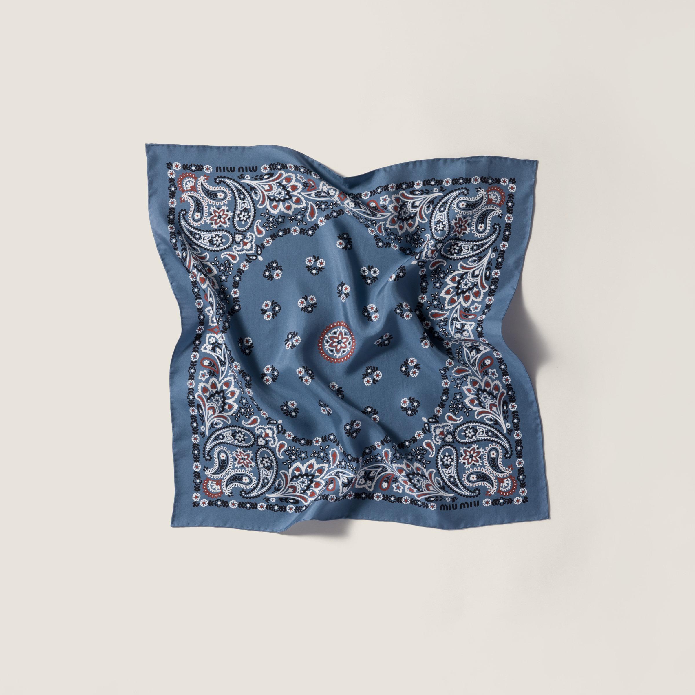 Printed silk scarf - 3