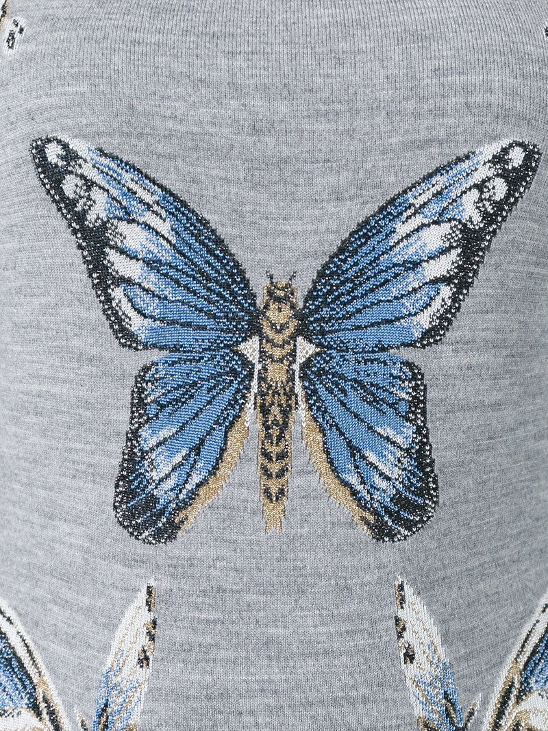 butterfly jacquard knit dress 5