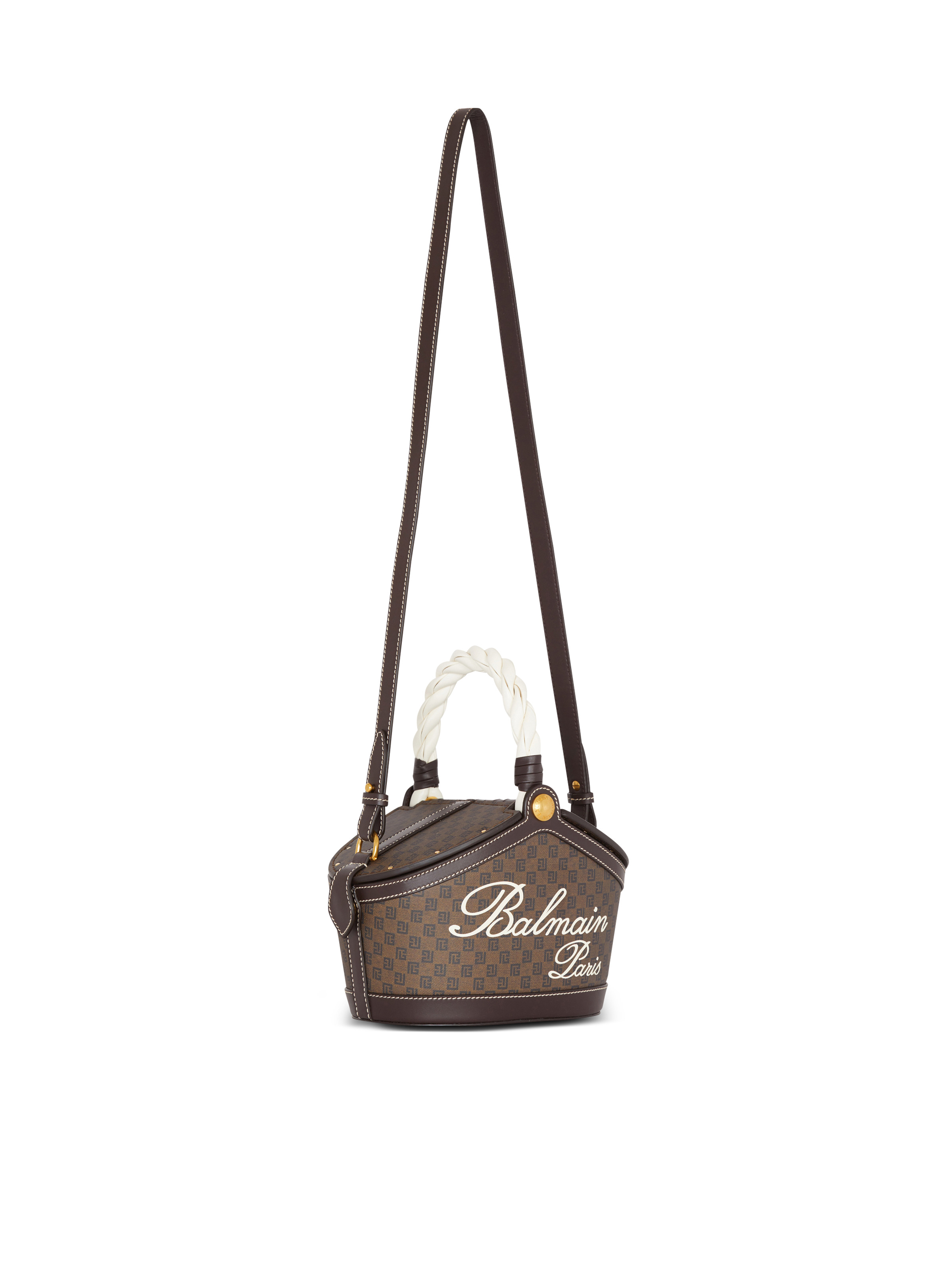 Monogram canvas and leather bucket bag - 2