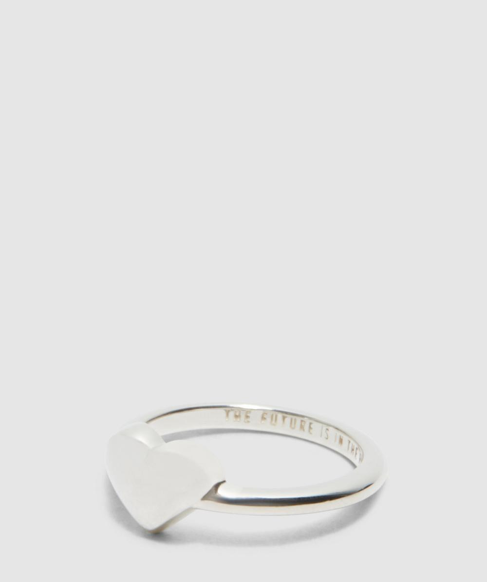 Silver heart ring - 2