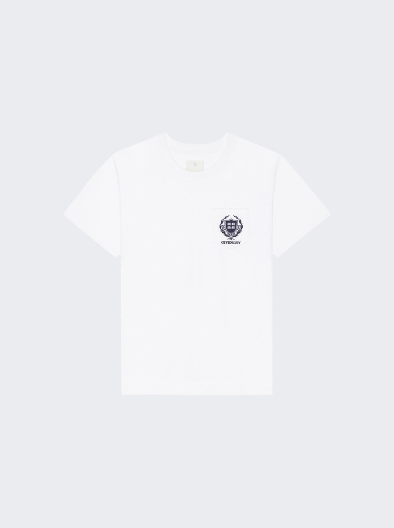 Front Pocket Short Sleeve Tee White 1