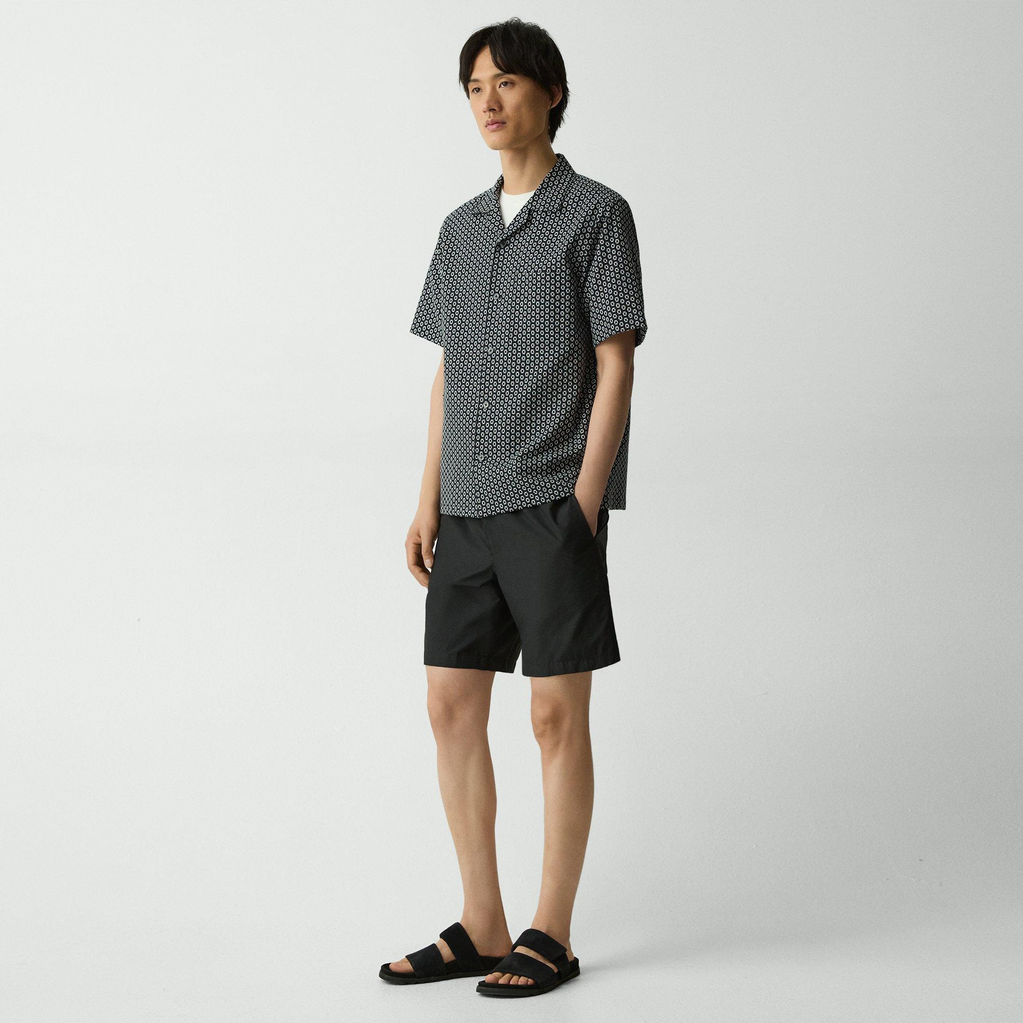 Noll Camp Shirt in Geometric Cotton - 6
