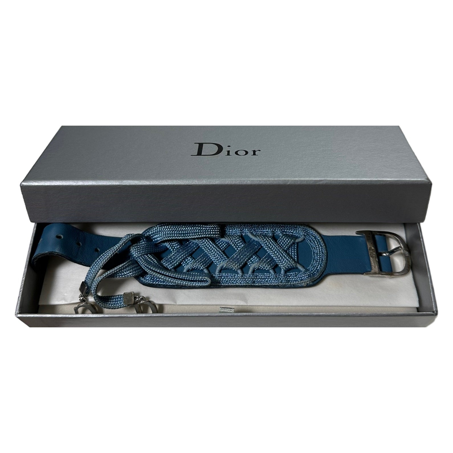 CHRISTIAN DIOR Fall Winter 2002 Laced Up Leather Bracelet - 5