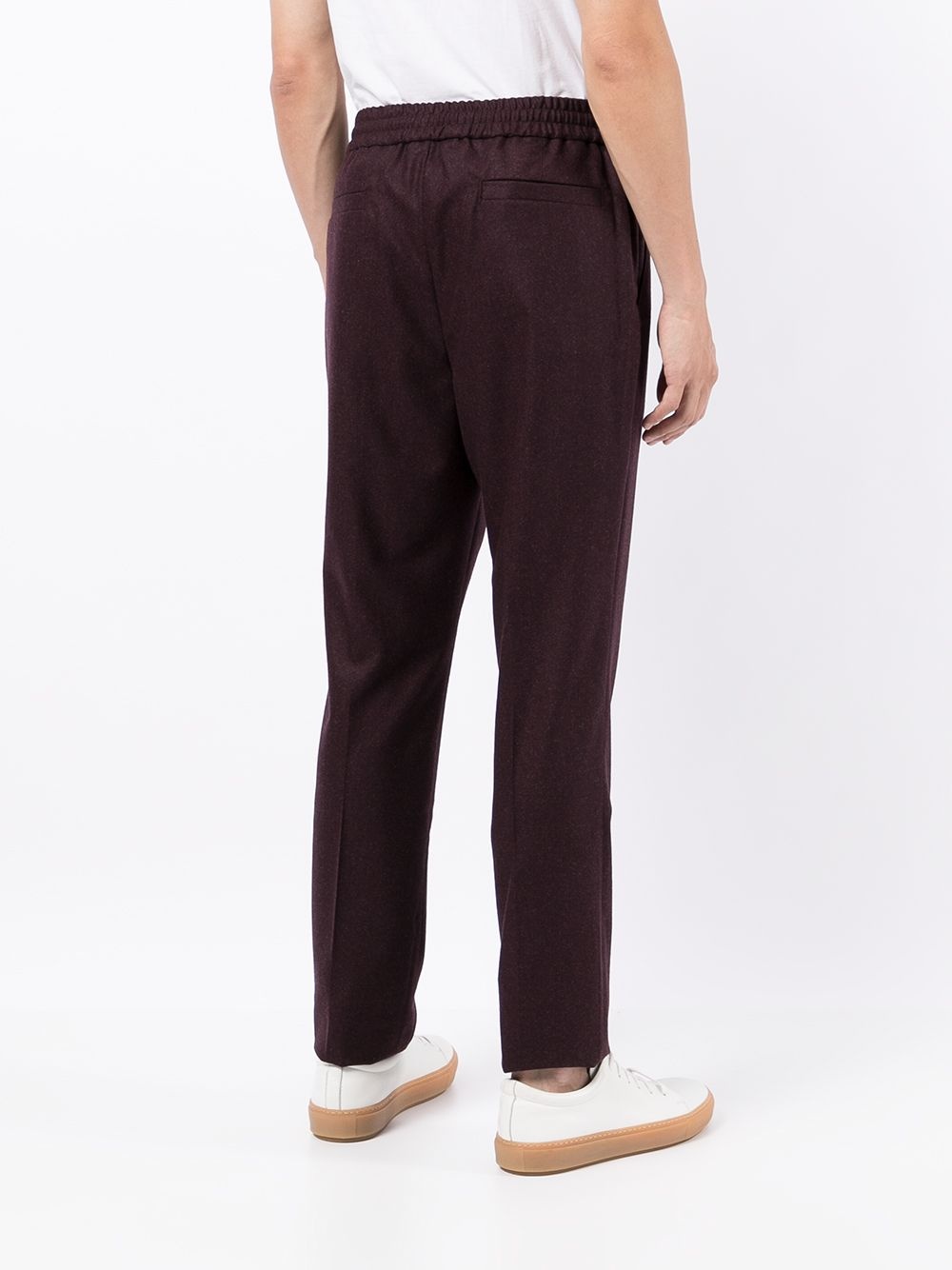 drawstring-waist knitted trousers - 4