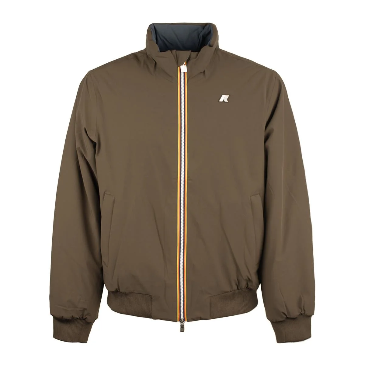 K-Way Arsene St Warm Reversible Olive Green And Airforce Blue - 1