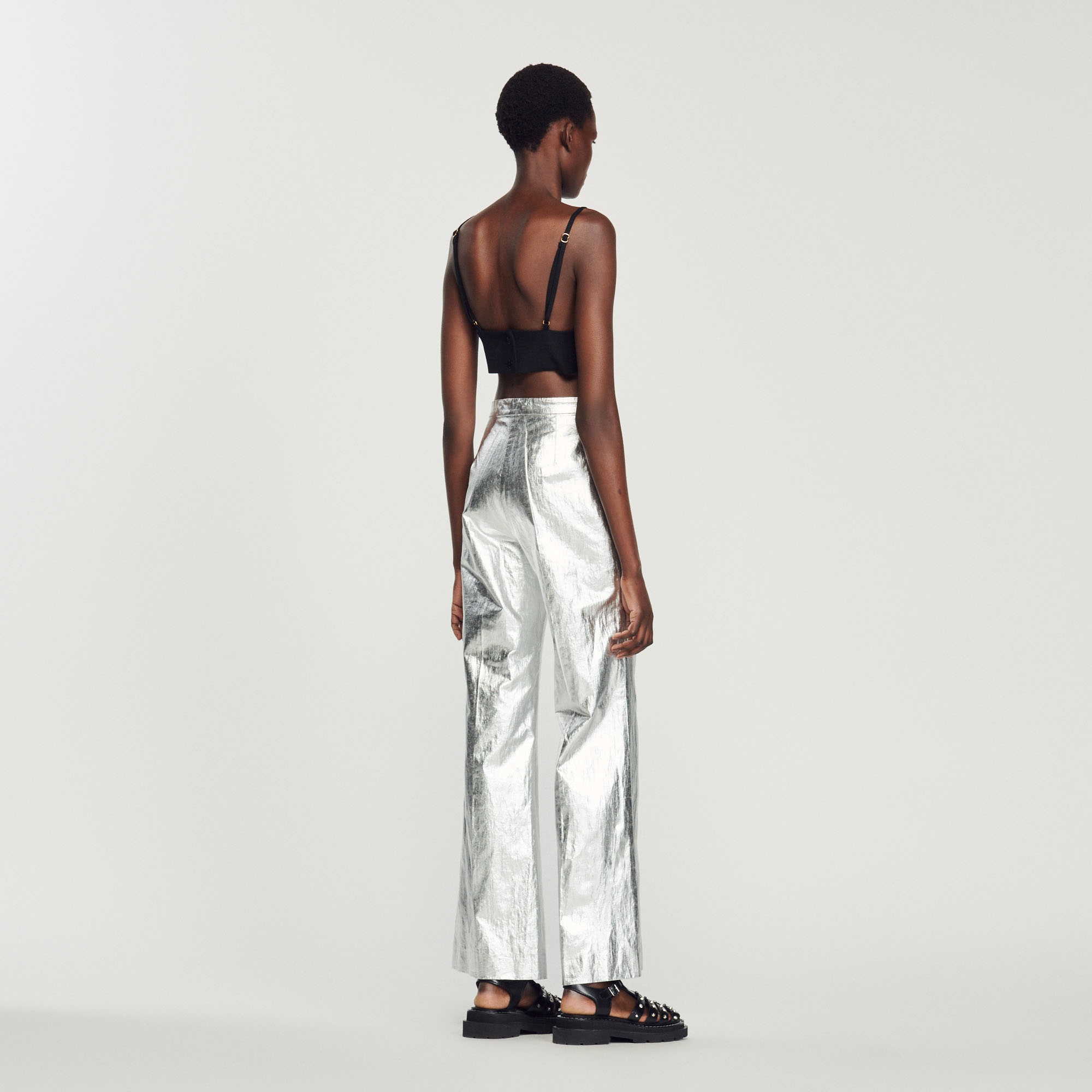 Metallic coated pants - 6