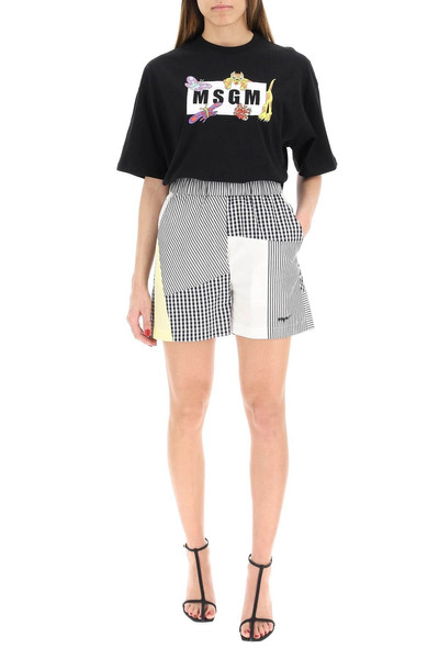 MSGM PATCHWORK SHORTS outlook