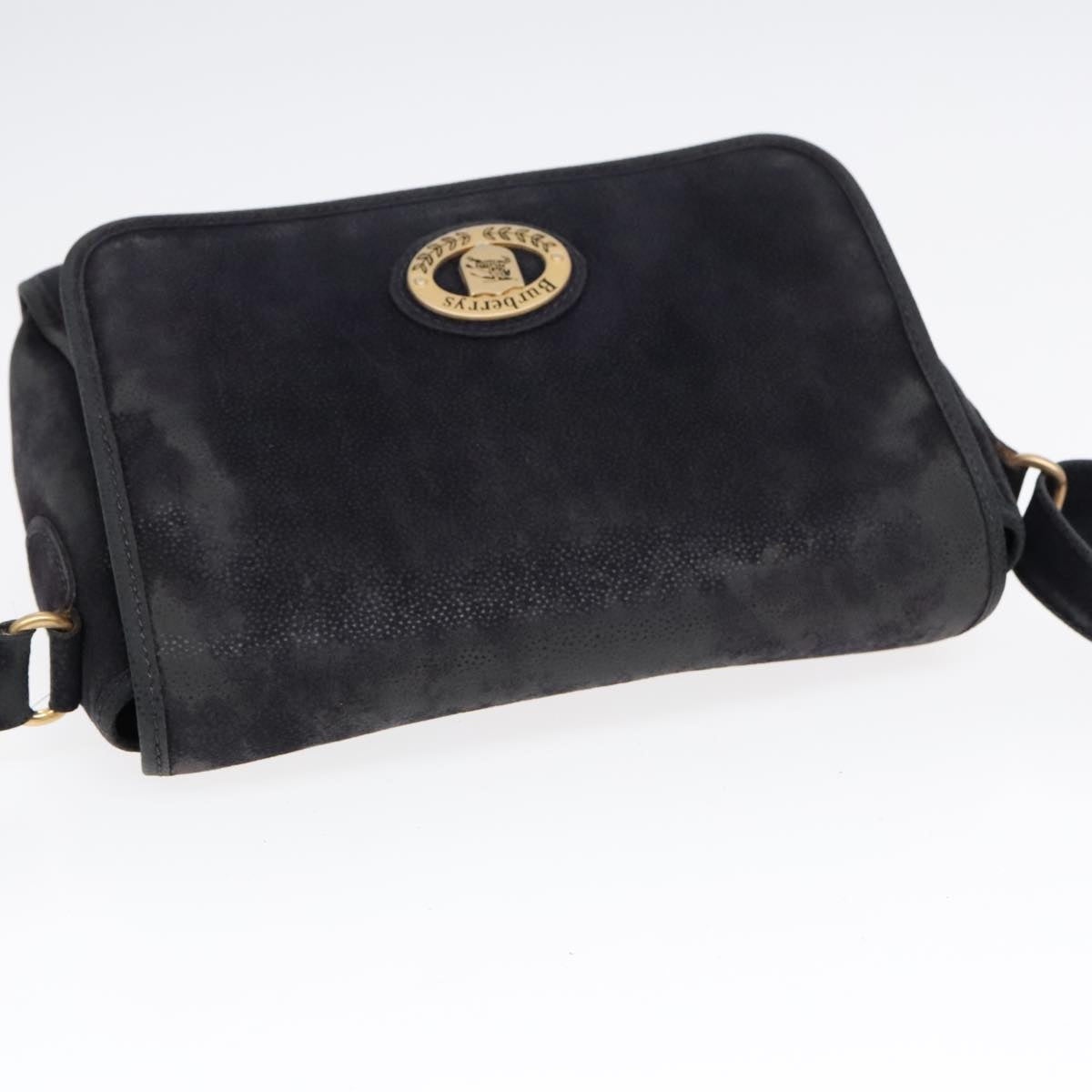 Burberry Nova Check Shoulder Bag Canvas Navy Gold - 6