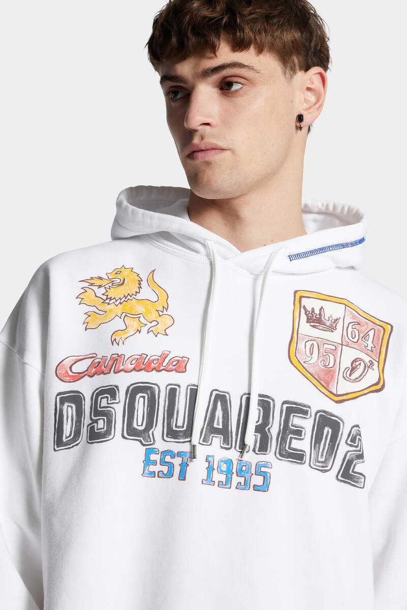 RELAX FIT HAND-DRAWN HOODIE - 5