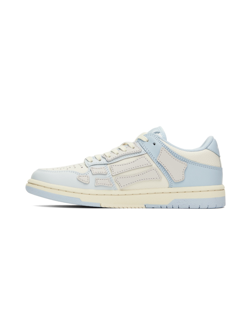 Blue & White Two-Tone Skel Top Low Sneakers - 3