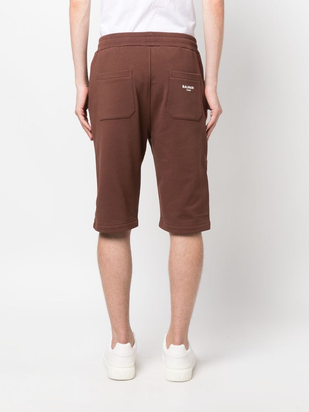 logo-print track shorts - 4