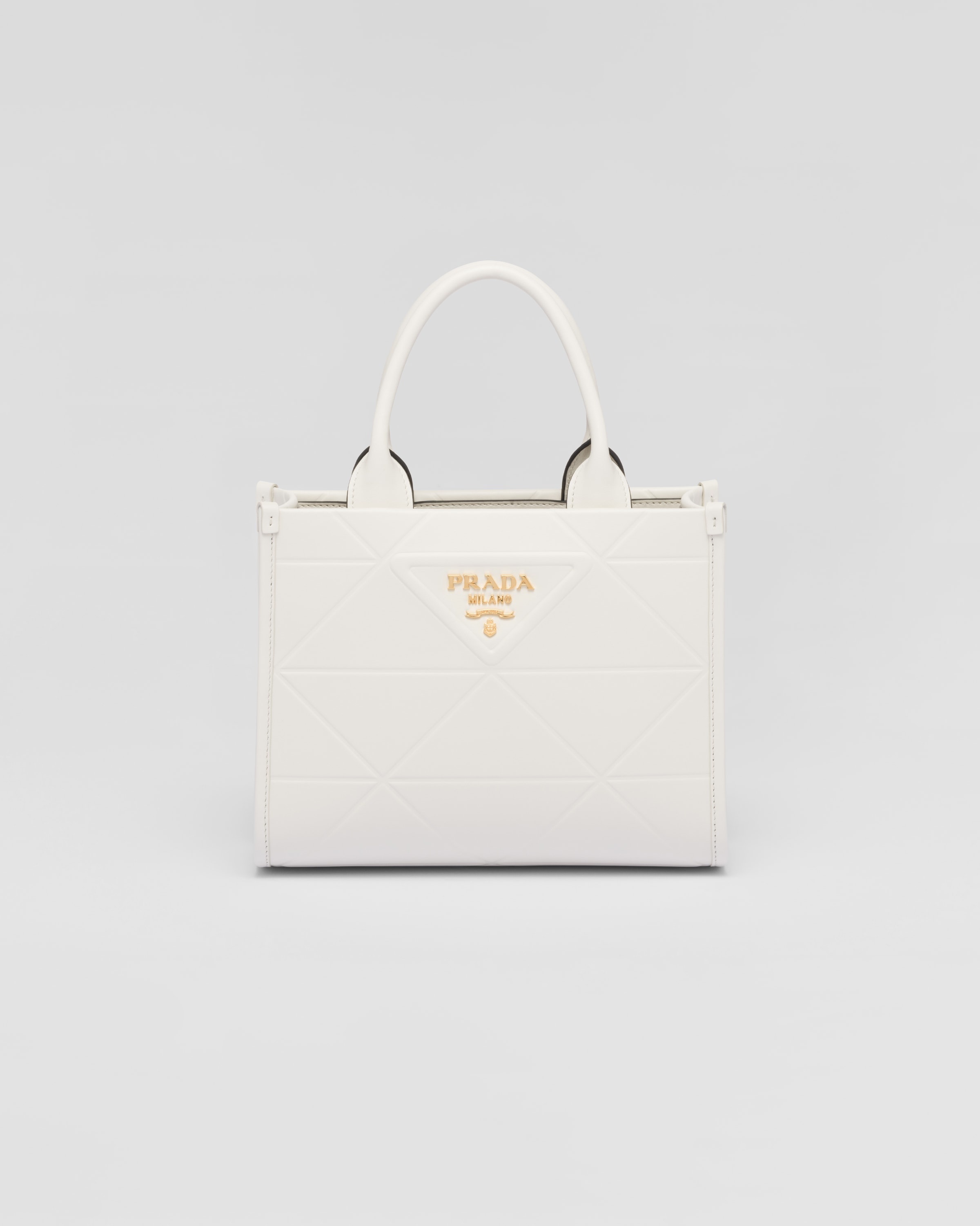 White Prada Galleria Saffiano Leather Mini-bag