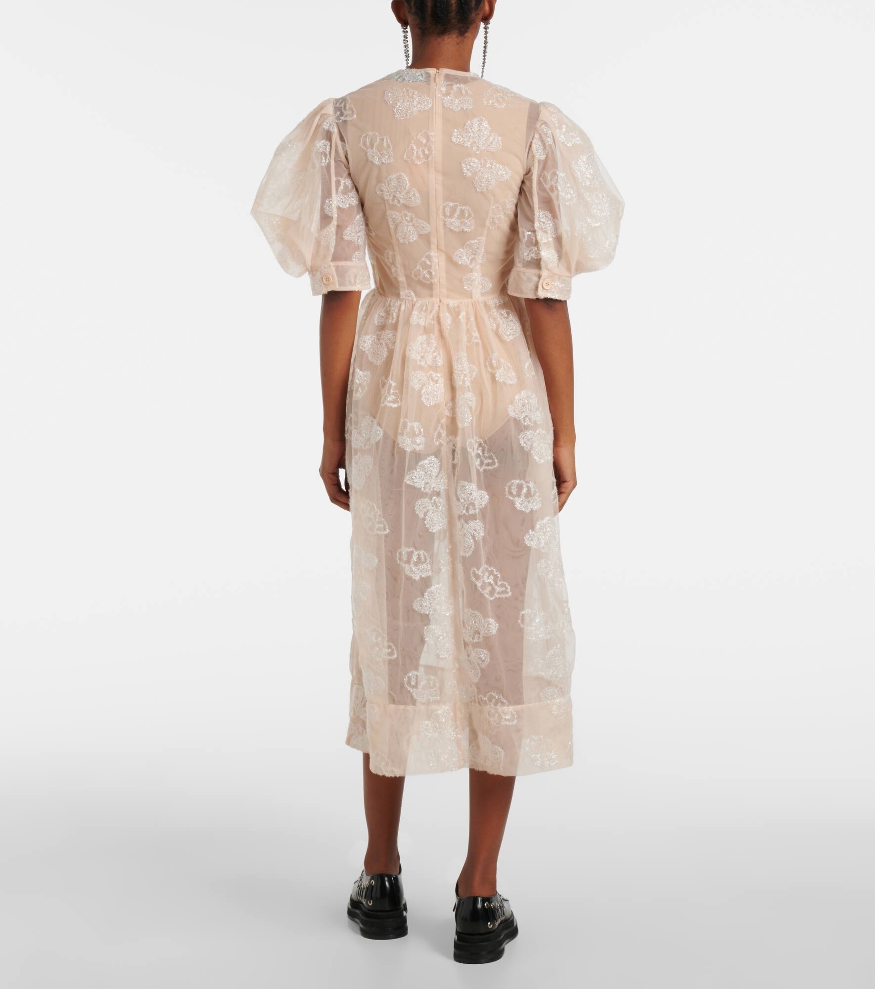 Embroidered midi dress - 3
