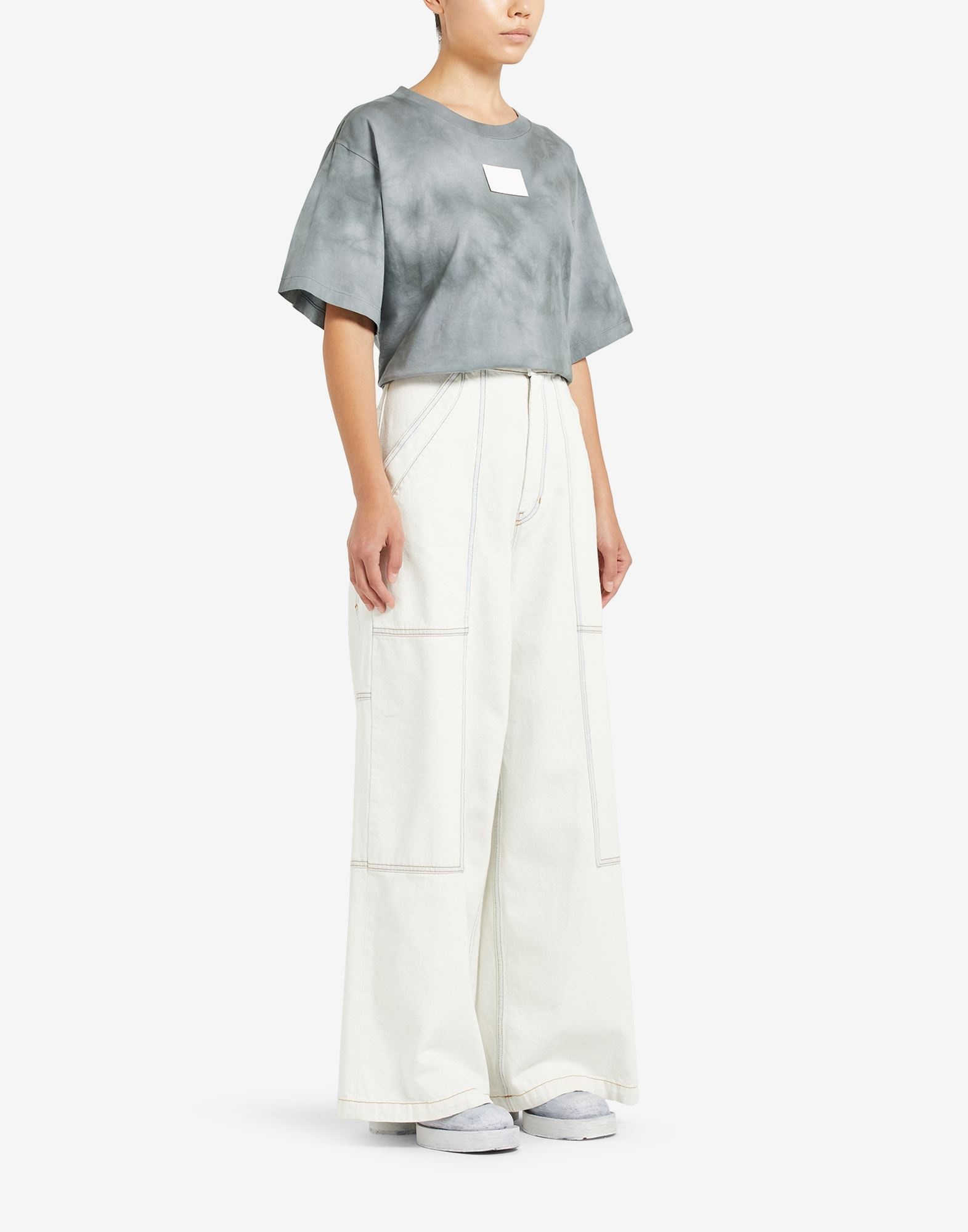 Wide-leg denim pants - 3
