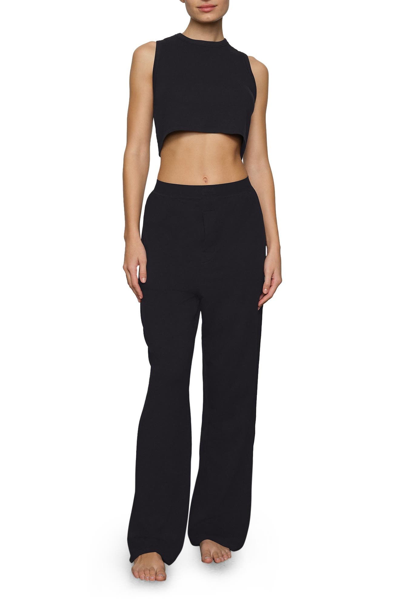 SKIMS Boyfriend Loose Pants in Onyx at Nordstrom - 2