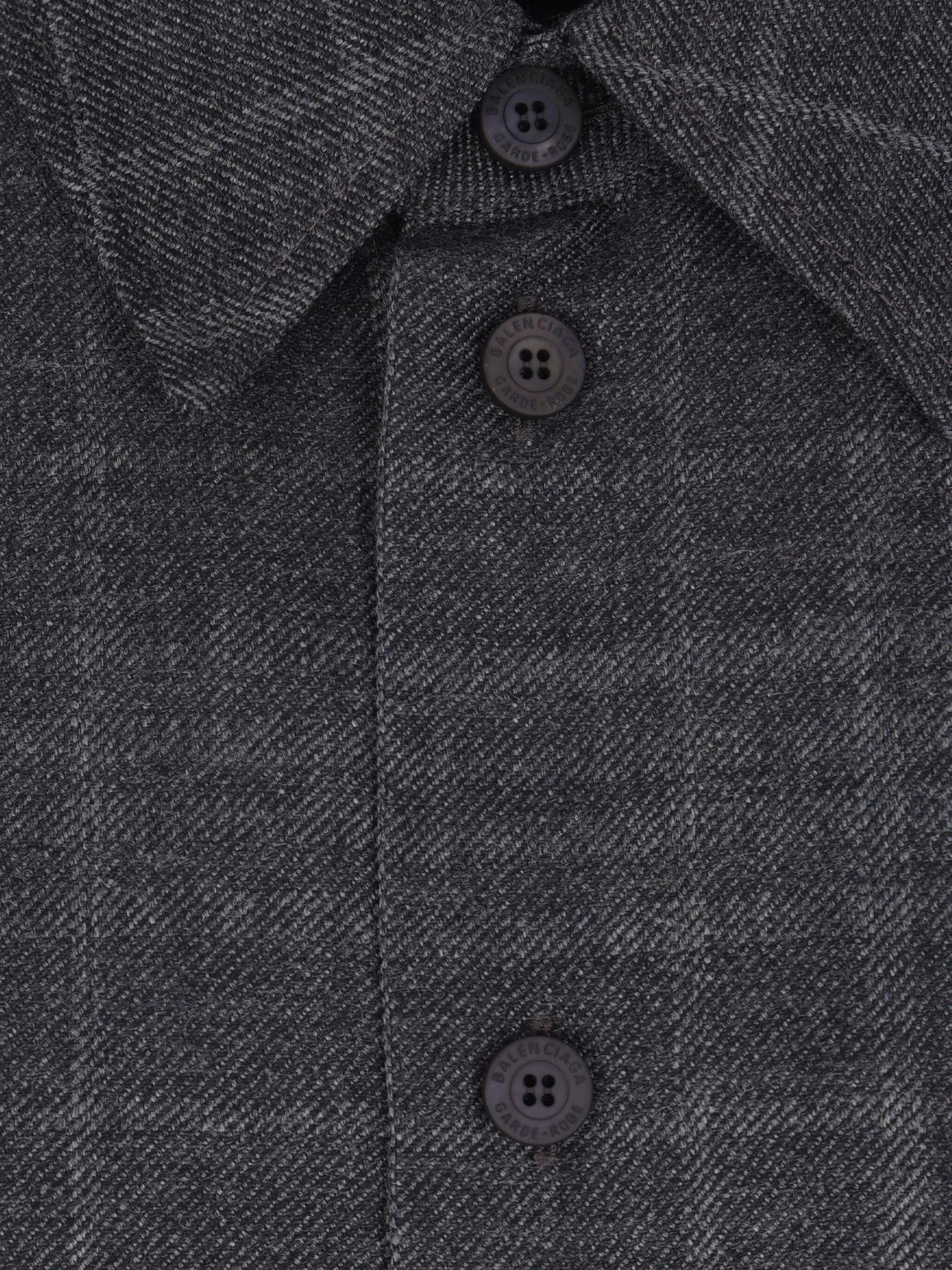 Balenciaga Checked Wool Shirt - 3