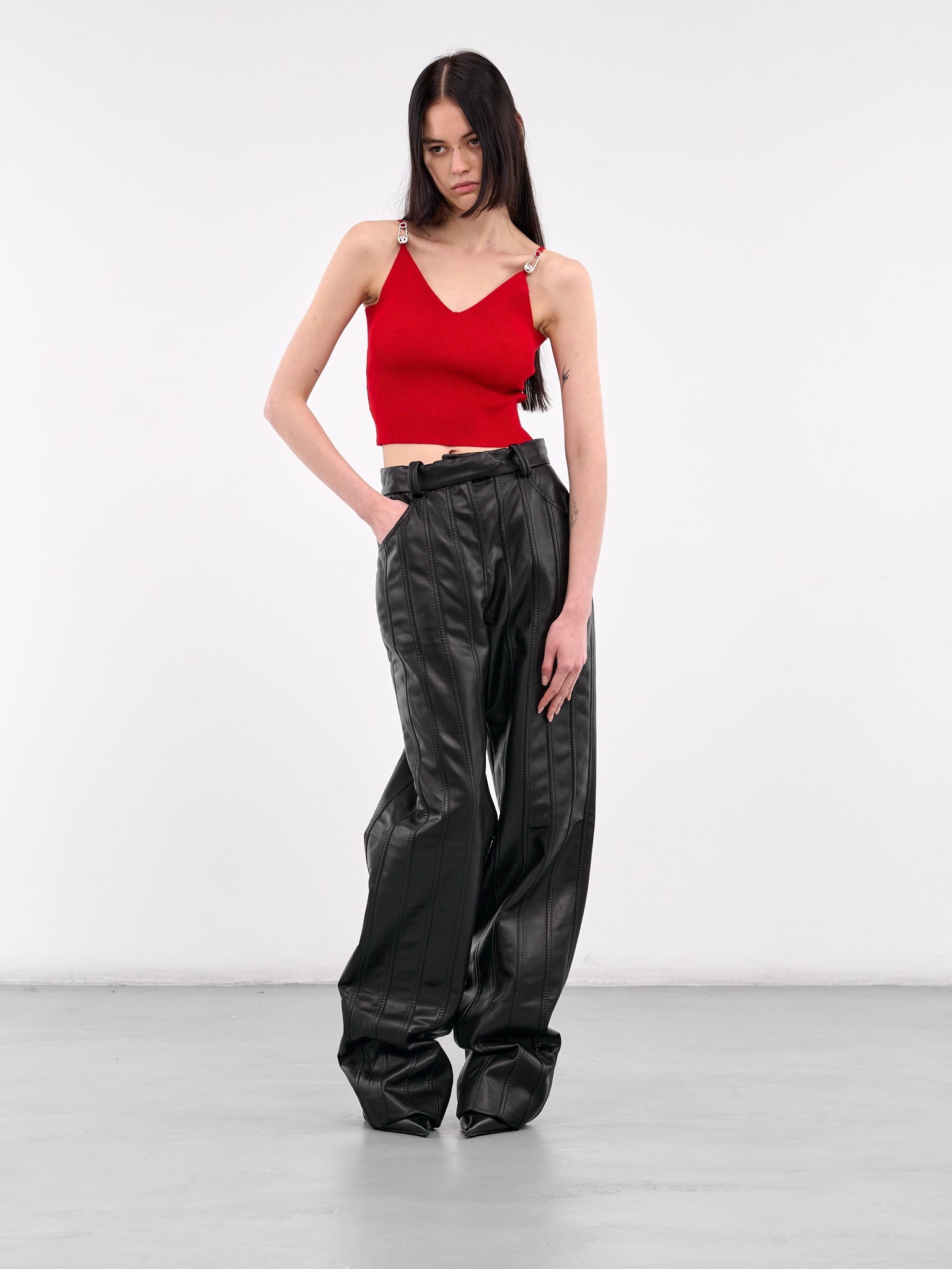 Safety Pin Knit Crop Top - 6
