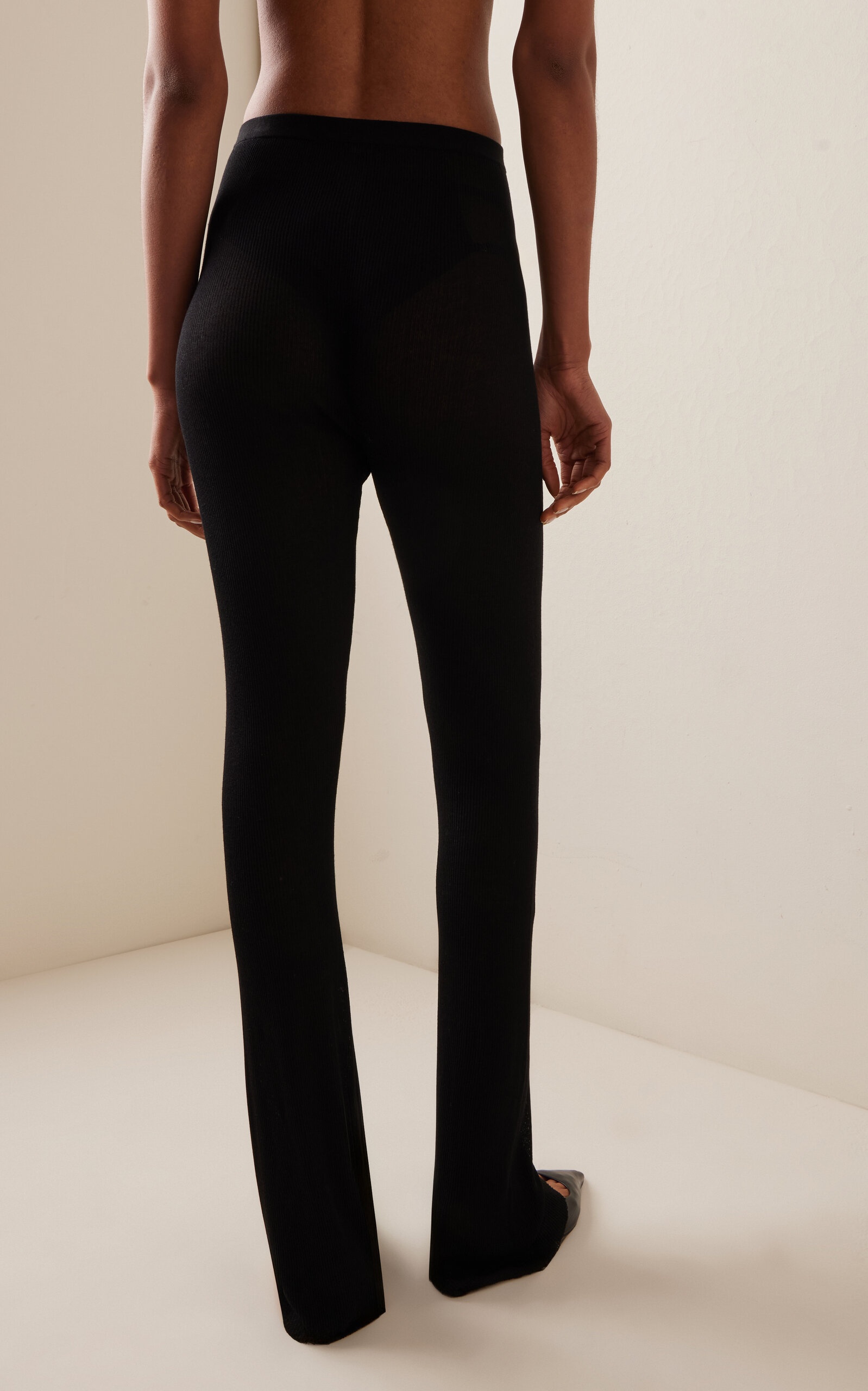 Nensi Dojaka for Calvin Klein Sheer-Knit Pants black - 4