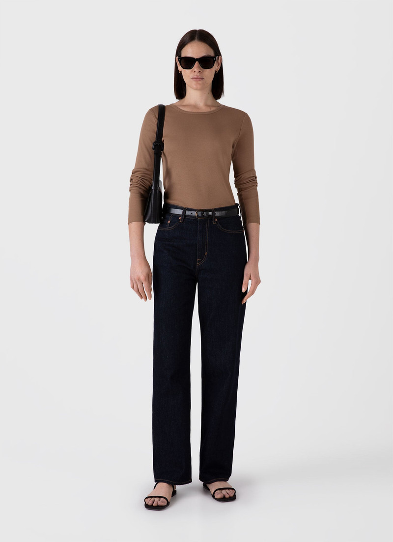 Sunspel Long Sleeve Ribbed T‑shirt outlook