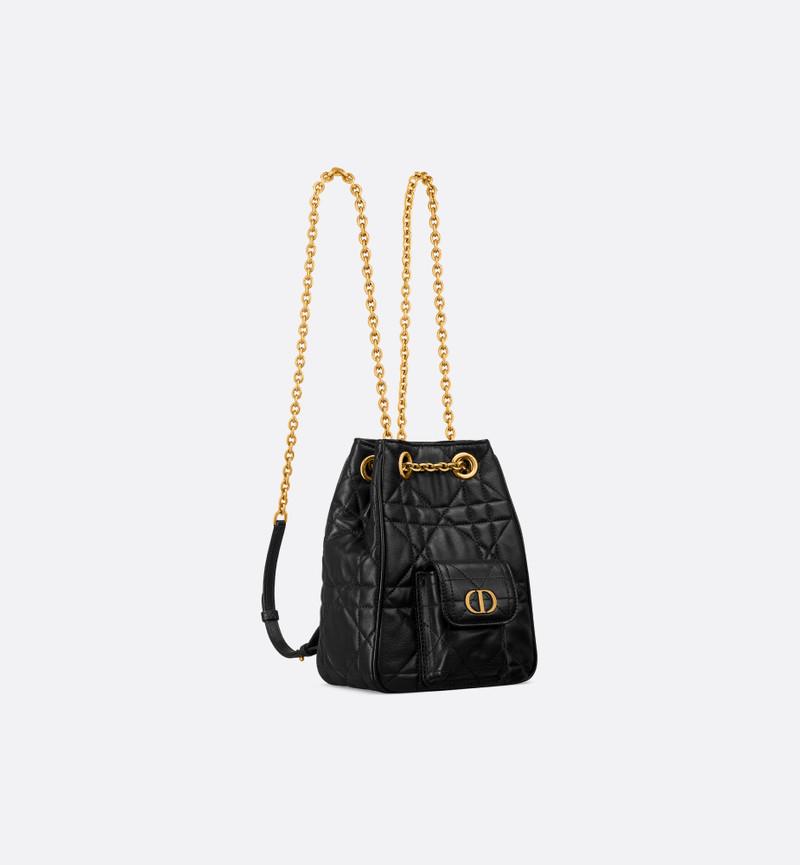 Small Dior Caro Multicarry Backpack with Chain 3