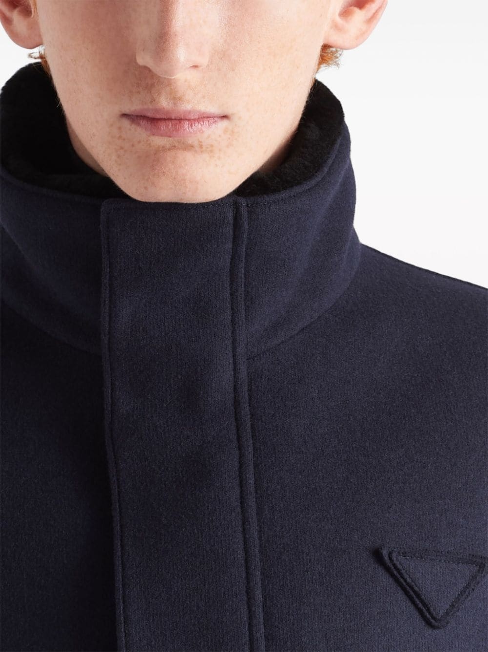 triangle-logo wool-blend jacket - 5