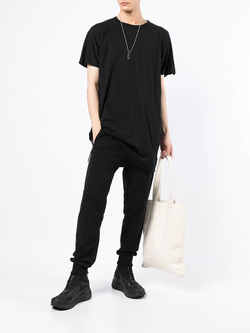 raw-cut hem cotton T-shirt - 2